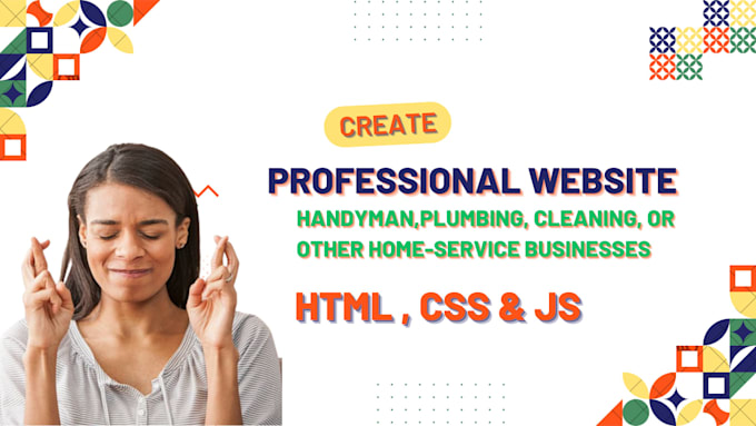 create a professional website for handyman, plumbing, and cleaning services