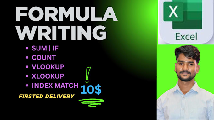 Creative Excel Formulas Create advanced excel formulas for your business by Rohitexcel45 | Fiverr