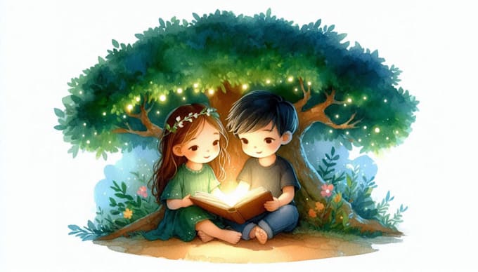 create watercolor illustrations for KDP children book basic size