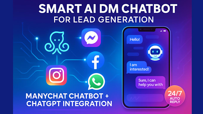 Create manychat automation chatbot dm automation for lead generation by ...