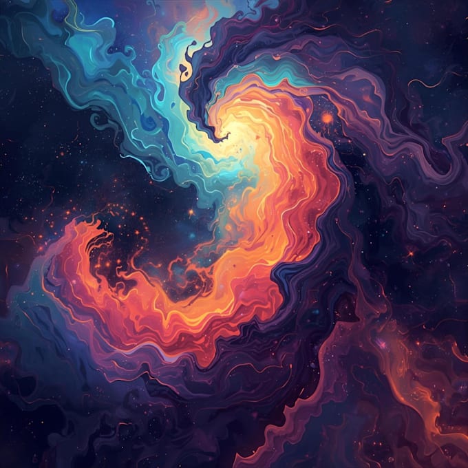 draw a digital abstract art illustration