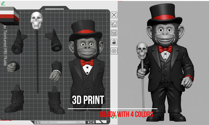 color paint slice split 3d model stl to 3mf multicolor bambu lab ready for print