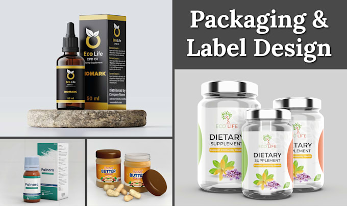 design creative product packaging, software box, and custom label design