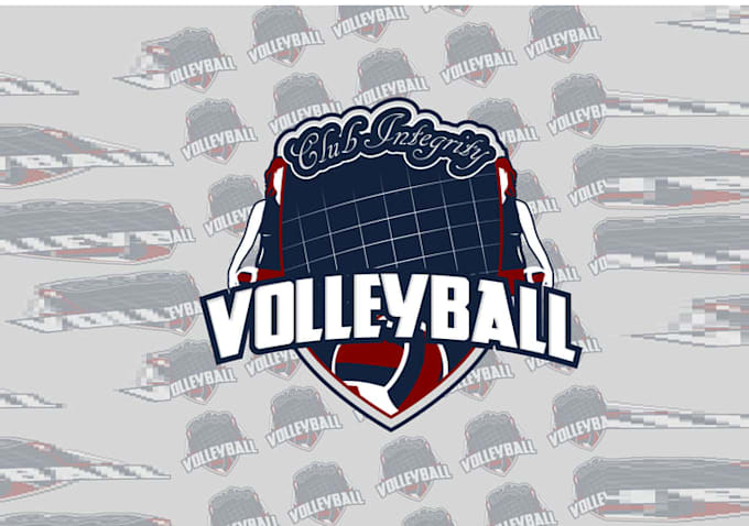 design high resolution volleyball club logo