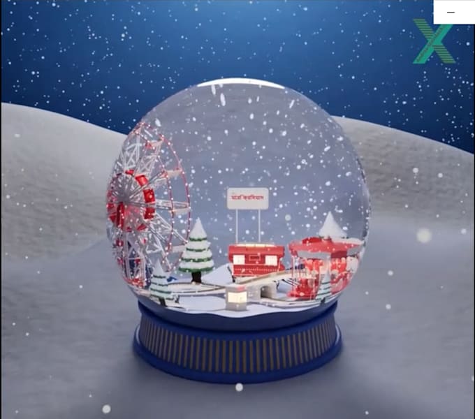 create cinematic 3d christmas animation realistic visuals festive motion graphic