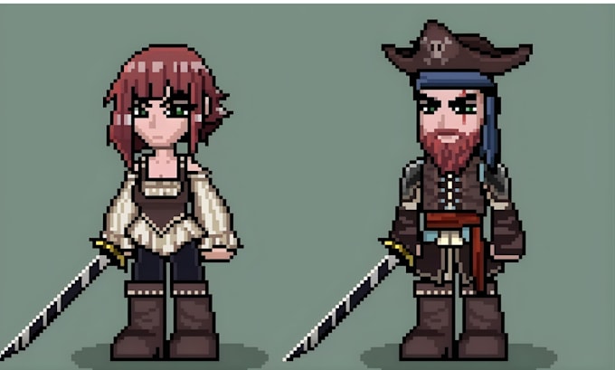 Crear personajes de pixel art personalizados impresionantes, sprites y ...