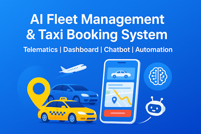 build ai fleet management app taxi booking app telematic admin dashboard chatbot