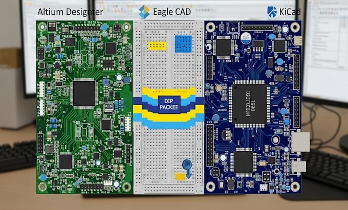 do pcb design using altium, eagle, kicad expertise