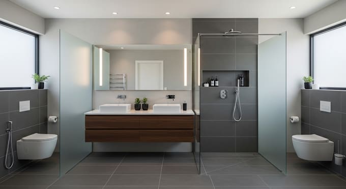 do 3d bath tub, bath room and spa with rendering