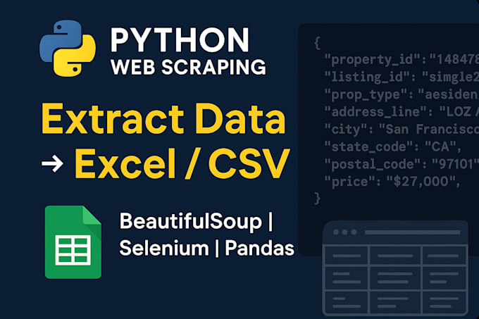 Scrape data from any website using python by Dheerajshahi152 | Fiverr