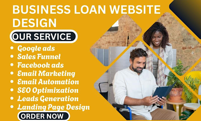 design a professional business loan website that attracts and converts clients