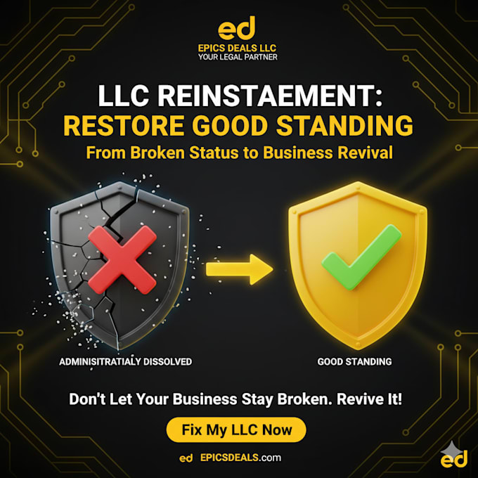reinstate your US llc and restore good standing