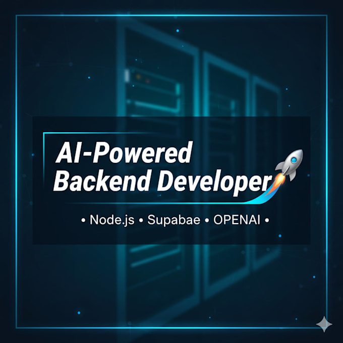 Build a powerful backend api with ai integration by Driss_chahm | Fiverr