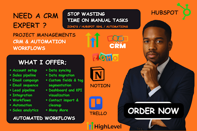 setup monday hubspot lofty CRM pipedrive zapier makecom automation slack notion