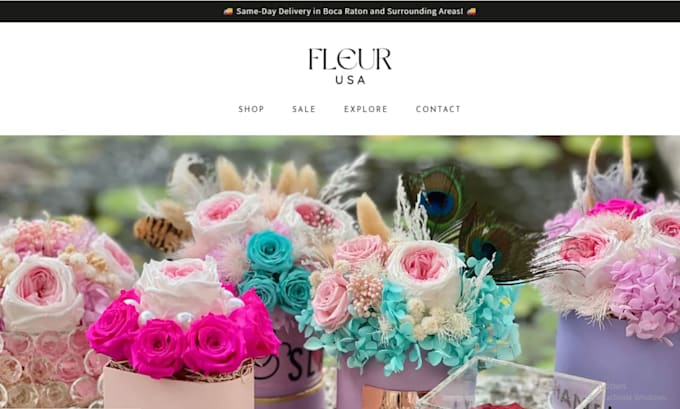 flower shopify store florist flower france store vintage dropshipping store
