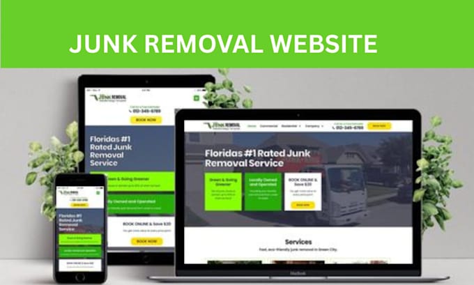 build website for junk removal hauling and junk removal leads with ads