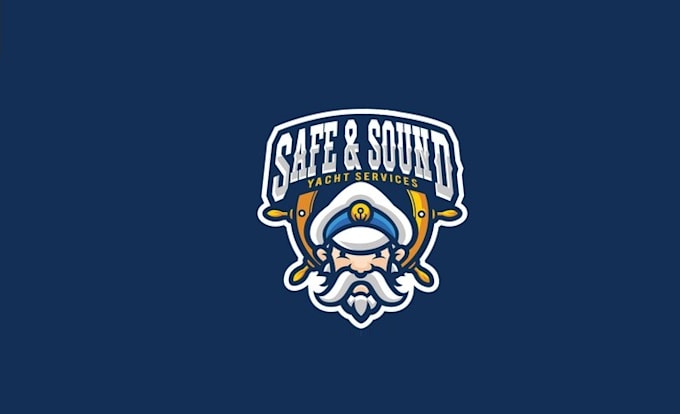 design amazing safe and captain service logo