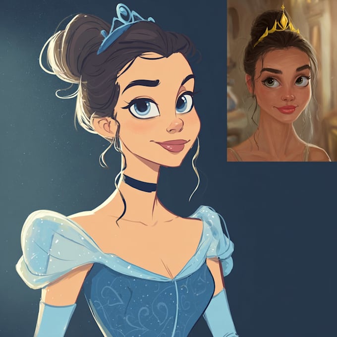 draw magical disney style art for you
