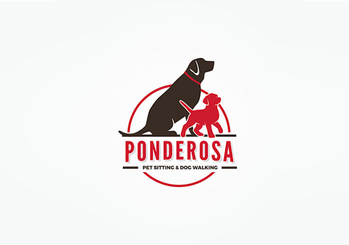 design classic pet sitting and dog walking logo