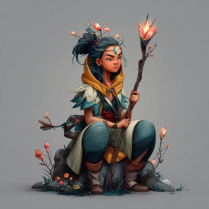 Design character concept art and fantasy illustrations by Berhanyn | Fiverr