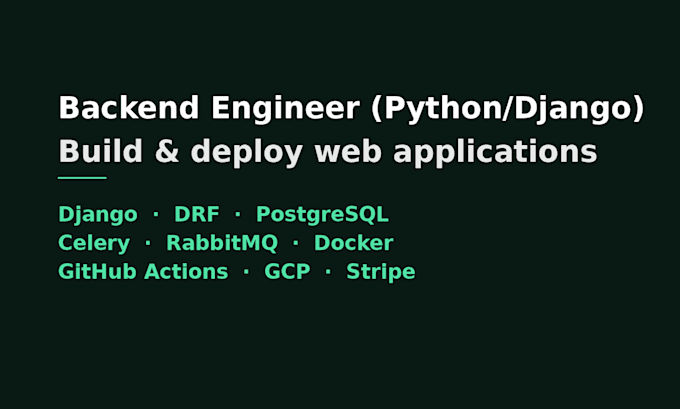 build and deploy python django web applications and rest API