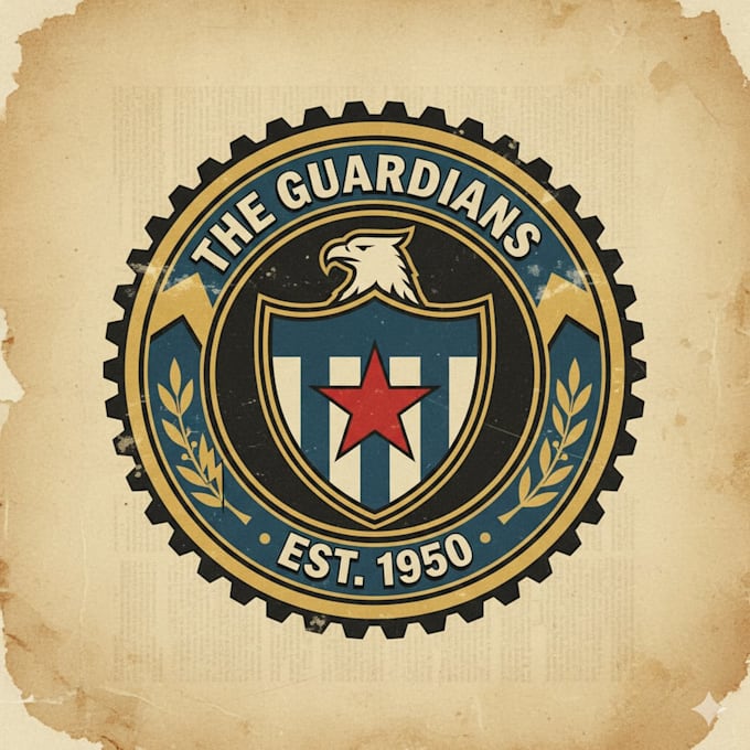 design a vintage shield logo for your brand