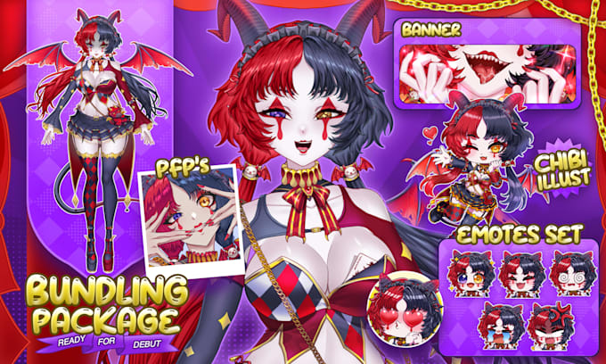 design and rig live2d vtuber model for vtube studio debut