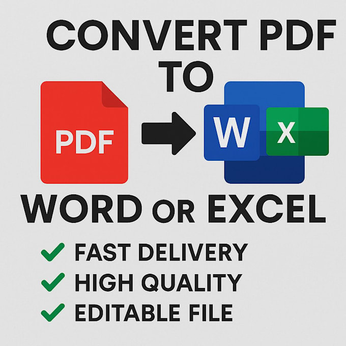 convert PDF to word and excel conversion