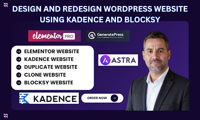 duplicate or redesign elementor wordpress website with blocksy or generatepress