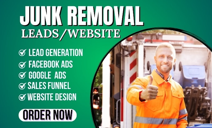 junk removal leads junk removal website dumper leads hauling leads landing page