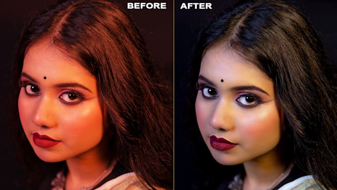 do professional photo color correction and retouching