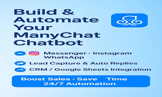 Create a manychat chatbot for your business by William__johns | Fiverr