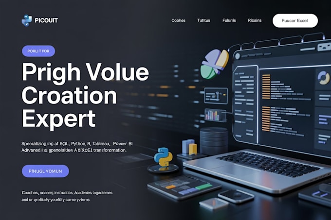 Develop sql, python, r, tableau, power bi and advanced excel course ...