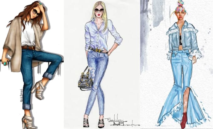 Draw fashion illustrations, design collections, and sketches by Sales ...