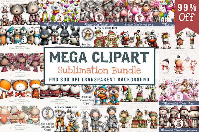 huge clipart bundle, ready to use png cliparts