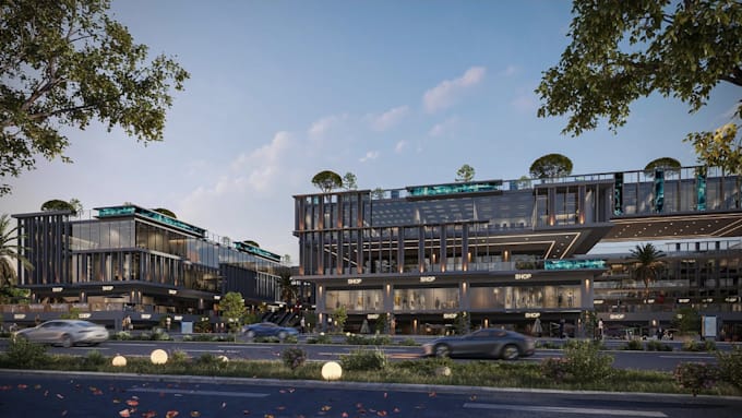 redesign mixed use commercial building, master plan,highrise residential,complex
