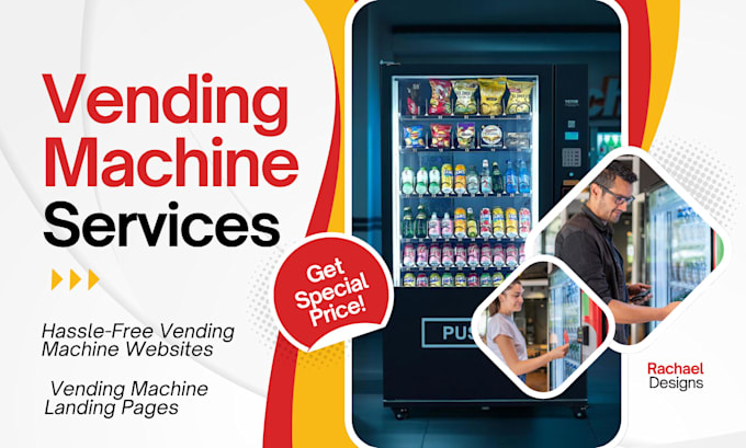 design vending machine website and landing page in wordpress