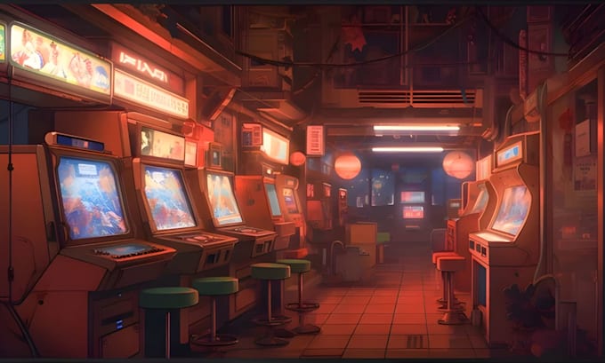 create stunning lofi loop animated background cartoon animation, animated gif