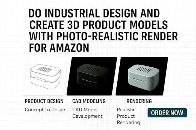 Do industrial design and create 3d product models with photo realistic ...