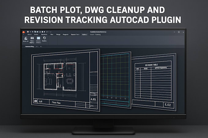 Develop a batch plot, dwg cleanup and revision tracking autocad plugin ...