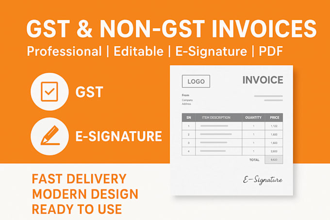 create customized invoice with logo