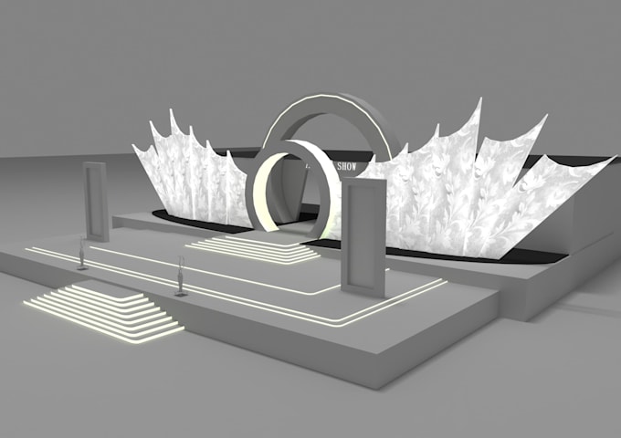design a professional 3d exhibition booth and event layout
