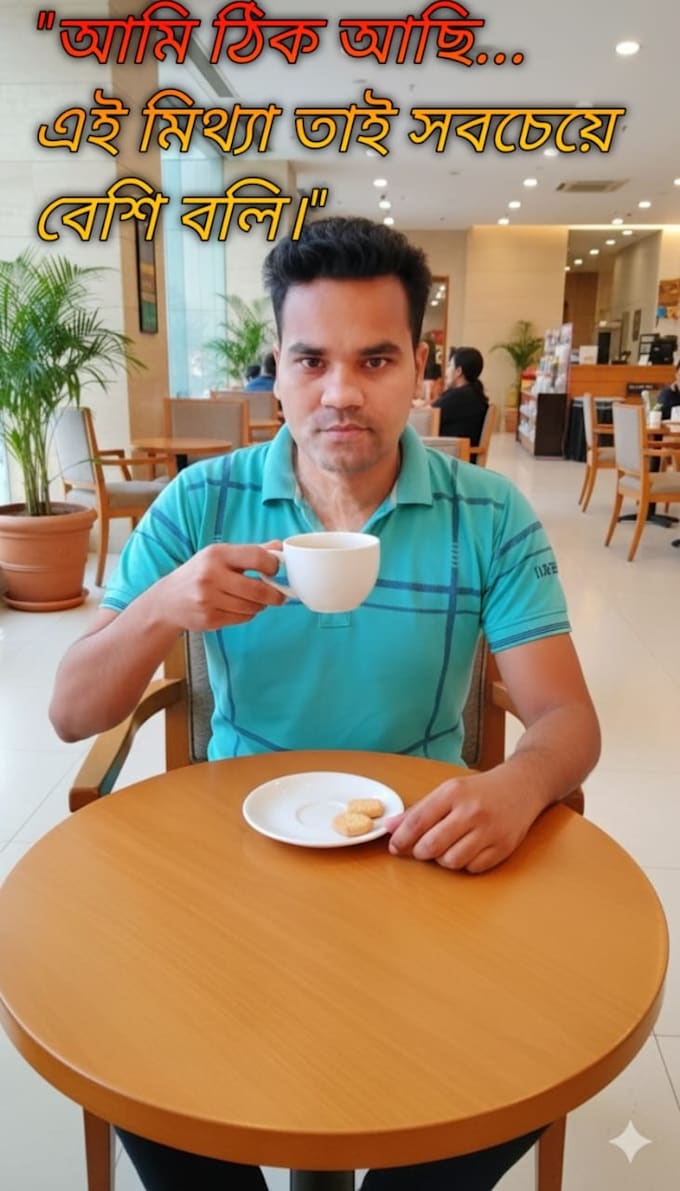 write 5 bangla facebook posts or captions in 24hrs