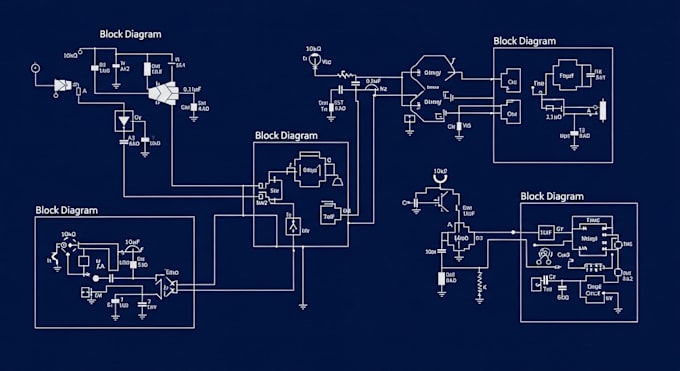 create electronic, electrical schematic, circuit diagram, block diagrams etc