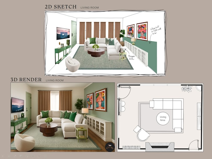 be your interior designer for a residential room