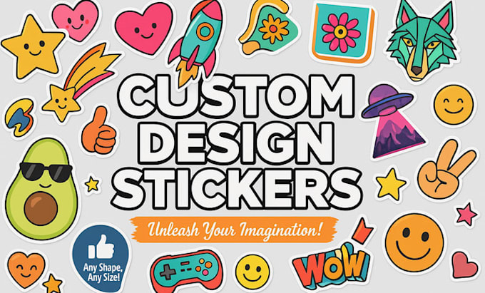 Cartoon Sticker Draw Do custom sticker design in 1 hour, draw cartoon doodle stickers design ...
