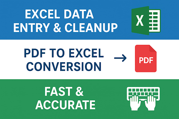 do accurate excel data entry, cleanup, formatting, and deduplication