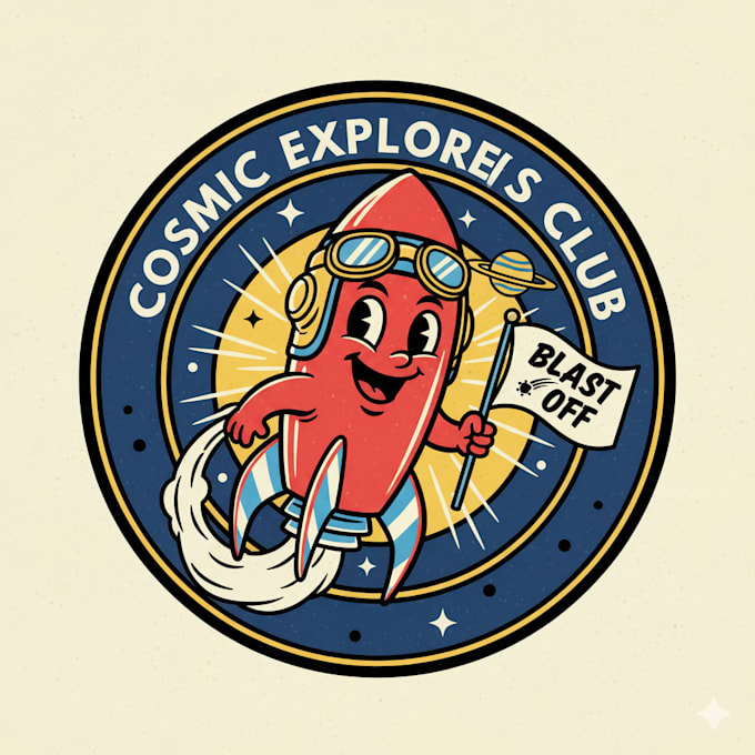 create a retro cartoon mascot logo