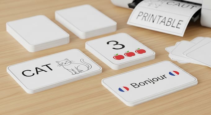 Create unique flash cards for kids customized printable flash cards of ...