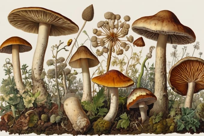 craft captivating fungi and botanical art